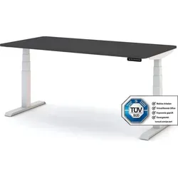 ASSMANN Büromöbel PITINO Curved Schreibtisch, 120x70cm - Höhenverstellbarer Familien-Schreibtisch für Homeoffice, ideal für Erwachsene und Kinder, mit leisen Motor und ergonomischem Design für mehr Komfort und Gesundheit.