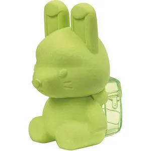 Westcott Radiergummi E-66064 00, Hase grün, mit Anspitzer, für Blei- und Buntstifte, Kunststoff