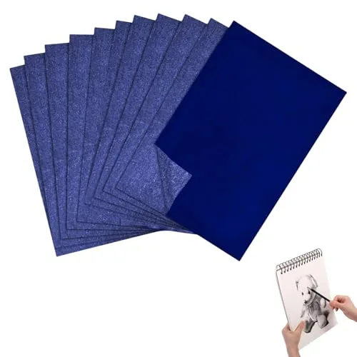 Blatt Pauspapier A4,Kohlepapier,Transferpapier,Kohlepapier zum Nachzeichnen,Abpauspapier,Durchschlagpapier,Blaupapier zum Durchschreiben,Pauschpapier A4,Graphitpapier,Transfer für Paper 50