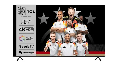 TCL 85V6B LED TV - 85 Zoll 4K Ultra HD - Fernseher mit beeindruckendem 85 Zoll Bildschirm, 4K Ultra HD Auflösung und stilvollem brushed titanium Design für ein atemberaubendes Seherlebnis.
