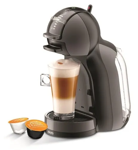 Dolce Gusto Krups Nescafé Mini Me, schwarz, automatisch, Profiqualität, Druck 15 bar, große Auswahl an heißen und kalten Getränken, 0,8 l, 1500 W, inkl. 3 x verschiedene Kaffee-Packs, KP1238CAS