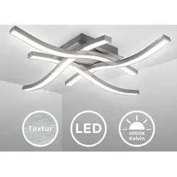 Moderne LED Deckenlampe Wellenoptik 17 Watt