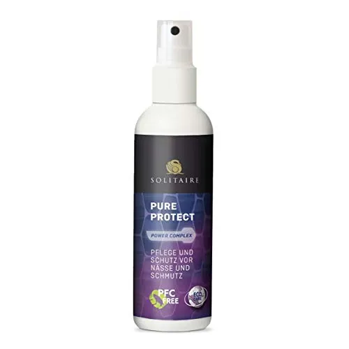 Solitaire Pure Protect nachhaltiges Imprägnierspray auf Wasserbasis, 200 ml, für alle Leder und textile Materialien, Pumpspray ohne Treibgas und ohne Lösemittel für Schuhe, Taschen, Funktionsjacken