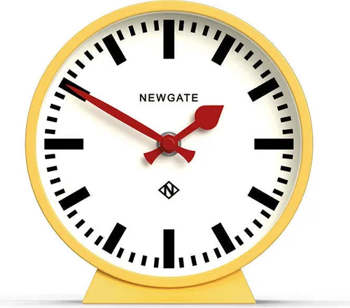 Newgate M Kaminsims-Eisenbahnuhr in Gelb von Newgate