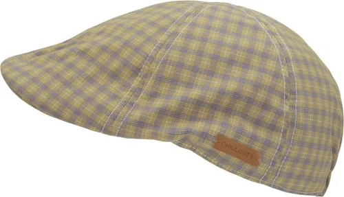chillouts Schiebermütze Samsun mit feinem Karomuster in Gelb S/M - Stylische Schiebermütze mit modernem Schnitt und feinem Karomuster. Ideal für modische Akzente im Alltag, aus robustem, pflegeleichtem Material.
