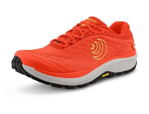 Topo Athletic Pursuit 2 Herren-Laufschuhe – leichte 0 mm lange Schnürung, Laufschuhe für Trailrunning, orange/gelb, 45 EU