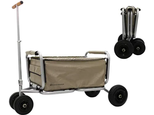 Beachtrekker Life Faltbarer Bollerwagen mit Feststellbremse - Handwagen mit klappbarem Design, ideal für Ausflüge. Robuster Textilkörper und stabiler Metallrahmen sorgen für Sicherheit und Langlebigkeit.