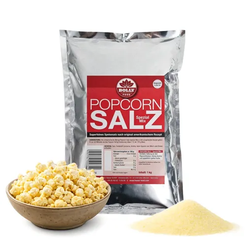 Haase Food Popcorn-Salz Spezial-Mix 1kg Beutel – Für klassisches Popcorn