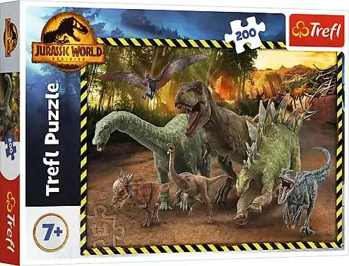 Puzzle 200 elementów. Dinozaury z Parku Jurajskiego Trefl 5900511132878