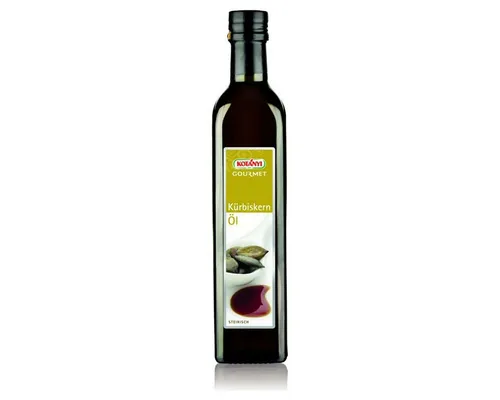 KOTANYI Kürbiskernöl g.g.A. kaltgepresst 500ml - KOTANYI Kürbiskernöl g.g.A. 500ml, unraffiniert und aus 100% steirischen Kürbiskernen. Ideal für Salate und Aufstriche, mit nussigem Geschmack und einzigartigem Aroma. Kühl und trocken lagern.