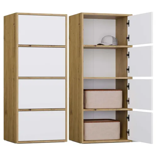 ALMA Kommode Front WHITE Korpus Eiche Artisan