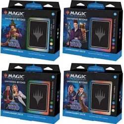 Magic the Gathering Universes Beyond: Doctor Who Commander-Decks Display - Sammelkarten für Fans von Doctor Who, mit 4 spielfertigen Decks und exklusiven Foilkarten – ideal für spannende Commander-Duelle und strategische Herausforderungen.
