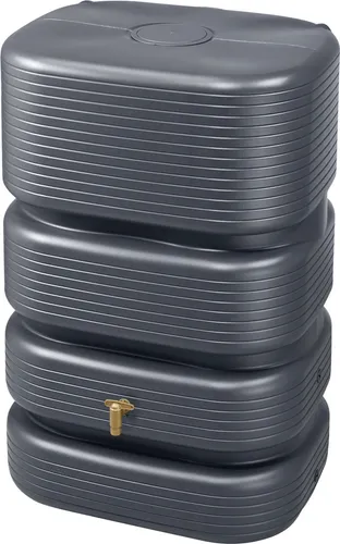 4rain Regentonne Wandtank Quadro 500 L in graphitgrau - Praktischer Wandtank mit 500 L Volumen, ideal zur Regenwassernutzung. Robuste Konstruktion in graphitgrau, perfekt für jeden Garten.