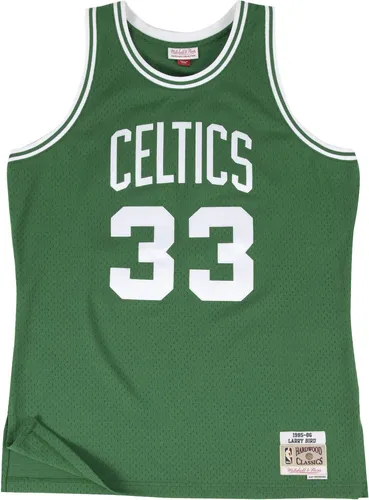 Mitchell & Ness HWC Swingman Jersey Boston Celtics 1985-86 Larry Bird - Stilvolles Swingman Jersey der Boston Celtics aus dem Jahr 1985-86. Aus 100% Polyester, mit seitlichen Schlitzen für optimalen Tragekomfort und sportlichen Look.