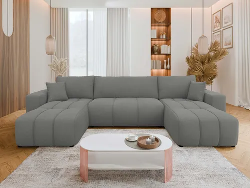 Mirjan24 Wohnlandschaft Furyn U – Ecksofa mit Schlaffunktion - Vielseitige U-Form Couch mit Bettkasten und großzügiger Schlaffläche von 266x130 cm, ideal für Gäste und gemütliche Abende. Perfekt für jedes Wohnambiente.