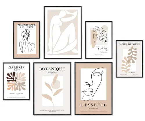 Hyggelig Home Premium Poster Set - 7 harmonische Bilder für Ihr Zuhause - Poster Set mit 7 hochwertigen Bildern auf extra dickem Papier, ideal für eine gemütliche Wandgestaltung in Wohnzimmer, Büro oder Schlafzimmer.