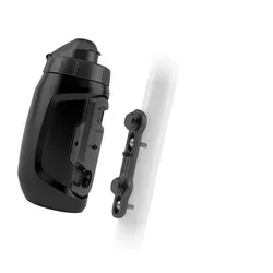 Fidlock Trinkflasche mit Bike Base Twist Set 450 ml - Schwarz - Trinkflasche für enge Fahrradrahmen, innovatives Twist-Set für sicheren Halt und einfache Handhabung beim Radfahren.