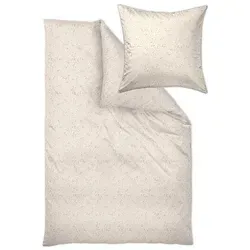 Curt Bauer Bettwäsche Love 155x220 cm + 80x80 cm nude - Elegante Mako-Brokat Damast Bettwäsche LOVE mit romantischem Flora-Muster. Pflegeleicht, bügelfrei und waschbar bei 60°C. Ideal für stilvolle Schlafzimmer.