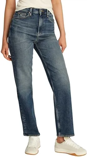 Tommy Jeans Damen Jeans Hose Layla Slim High Waist, Blau (Denim Dark) - Jeans im Slim Fit für einen figurschmeichelnden Look, ideal für Büro und Alltag, aus hochwertigem, nachhaltigem Material gefertigt.