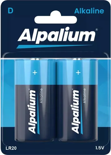 Alpalium Batterien, D Mono 2er Pack, Markenqualität, LR20, Alkaline, 1,5V