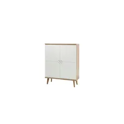 Hochwertiges Highboard in Weiß – 107 cm Breite, 134 cm Höhe