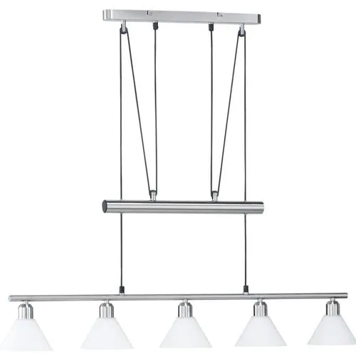 Trio Jojo-Balkenpendel 5-flammig, Nickel matt von TRIO Leuchten