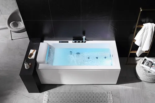 Personen Whirlpool 170x80 Nevada Badewanne - Kompakte Whirlwanne für 1 Person, aus hochwertigem Acryl, ideal für entspannende Stunden. Perfekt für den Innenbereich, mit leistungsstarker Pumpe für optimalen Komfort.