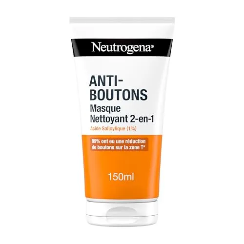 Neutrogena | 2-in-1 Reinigungsmaske (150 ml Tube) – Gesichtsreiniger mit Salicylsäure (1%)