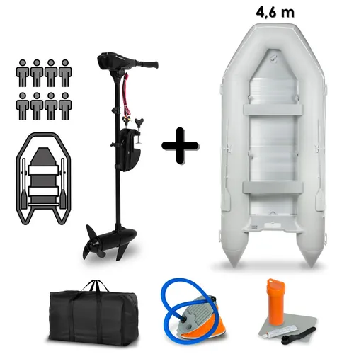 EBERTH Schlauchboot mit Motor für 3-8 Personen
