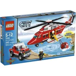 LEGO CITY Feuerwehr Helicopter (7206) - Schwarz/Rot/Weiß
