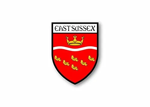 Akachafactory Aufkleber Sticker autoaufkleber Auto Wappen Schild Flagge Stadt East Sussex