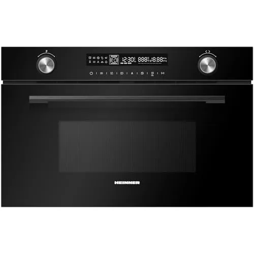HEINNER HMW?MDBI34CTBK – Einbau?Mikrowellen?Ofen mit Grill & Konvektion (34?L), leistungsstarke 900?W Mikrowelle, 1100?W Grill, Konvektionsfunktion für gleichmäßige, + 5 Jahre Garantie