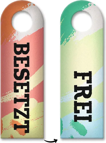 Besetzt oder Frei Türhänger mit Acryl Muster WC Klo Toilette Türe Badezimmer Bad