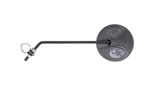 Busch & Müller Fahrradspiegel 345117, Schwarz, 22 mm - Fahrradspiegel mit kurzem Arm für Innenlenkermontage und großer fünfeckiger Spiegelform, bietet optimale Sicht und Sicherheit beim Fahren.