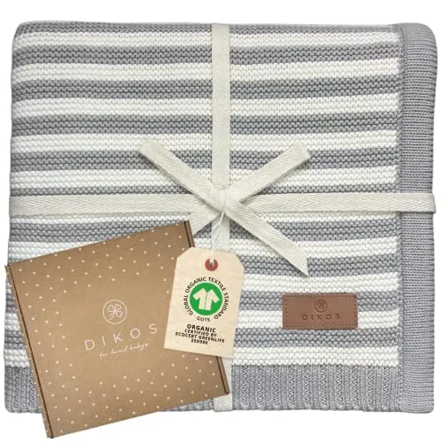 DIKOS® atmungsaktive Babydecke Grau/Creme