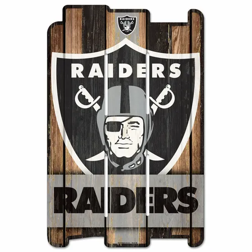 Wincraft PLANK Holzschild - NFL Las Vegas Raiders - Fanartikel für echte Raiders-Fans, hochwertiges Holzschild mit einzigartigem Design für eine tolle Stadionatmosphäre zu Hause.