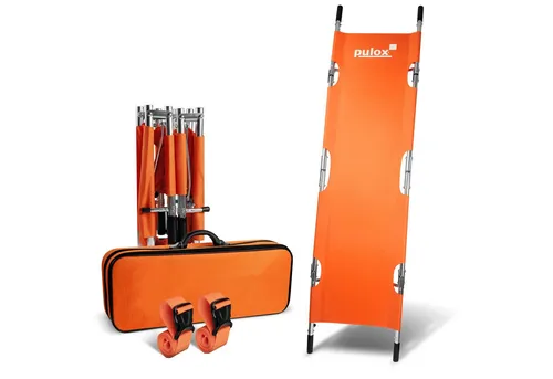 pulox Erste-Hilfe-Set Krankentrage KTG-200 - 3x Klappbare professionelle Notfalltrage