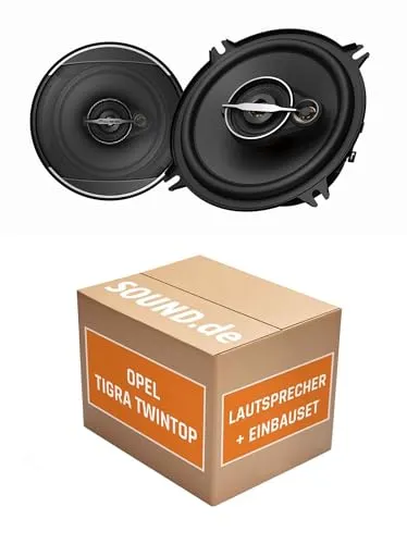 Lautsprecher Boxen Einbaupaket für Pioneer Pioneer TS-A1371F kompatibel mit Opel Tigra Twintop vorne | 2X Tief-Mitteltöner mit integriertem Hochtöner 300W MAX