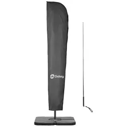 Sekey Sonnenschirm-Schutzhülle Sonnenschirm Schutzhülle Wasserdicht Abdeckung Abdeckhaube Schutzhaube, aus Polyester, für 300 cm Ampelschirm, Größe: XXXL grau 265 cm x 48/70 cm