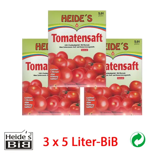 Tomaten-Saft, 3 x 5 Liter-BiB - 3er-Pack