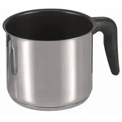 Krüger Milchtopf 12 cm aus Edelstahl - Kochtopf aus hochwertigem Edelstahl, ideal zum Erhitzen von Milch und Soßen, mit praktischem Ausguss für müheloses Servieren.