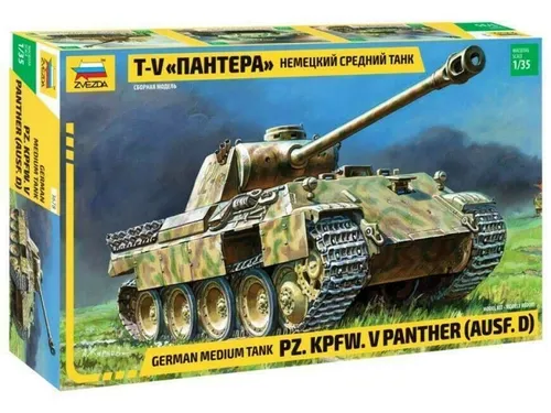 Zvezda 3678 German Medium Tank T-V Panther AUSF.D  1:35 New!
