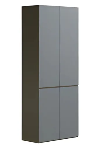 Büroschrank Modern Grau mit Grifflosem Design - Moderner Büroschrank in Grau, ideal für Ordnung im Arbeitszimmer. Maße: 80 x 40 x 195 cm. Robustes Holzmaterial sorgt für langlebige Qualität und ansprechendes Design.