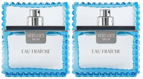 Versace Man Eau Fraîche Eau de Toilette Set 2 x 30ml - Eau de Toilette für den modernen Mann, erfrischende aquatische Noten und praktische 30ml Flakons für unterwegs.