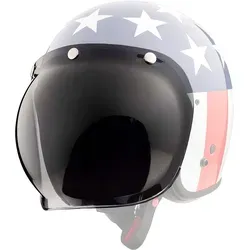 Simpson Chopper Bubble Visier, grau - Motorrad-Headsets, leicht und mit Druckknöpfen anzubringen, bietet optimalen Schutz und coolen Look durch die getönte Bubble-Form.