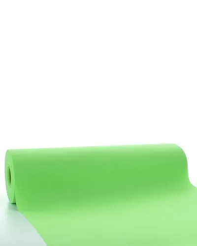 Sovie Horeca Linclass Airlaid Tischläufer Apfelgrün - 40cm x 24m - Einfarbiger Einmal-Tischläufer - Perforierung alle 120cm - Ideal für Dekorationen