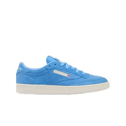 Reebok Club C 85 Unisex, Chalk Periblue Alabaster, 38.5 EU - Alltagstauglicher Sneaker mit zeitlosem Heritage-Design. Weiches Lederobermaterial sorgt für hohen Tragekomfort. Leichte EVA-Mittelsohle bietet angenehme Dämpfung. Gummiaußensohle garantiert zuverlässige Traktion und Langlebigkeit.