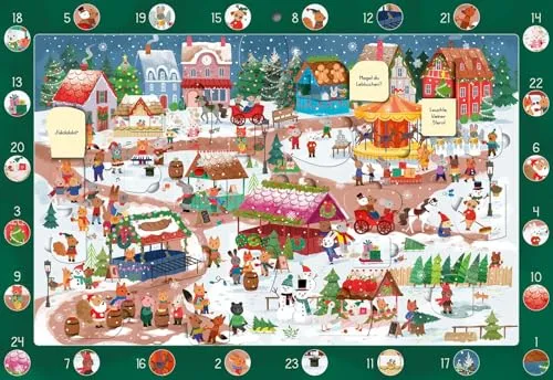 Mein Wimmel-Adventskalender: Auf dem Weihnachtsmarkt von arsEdition