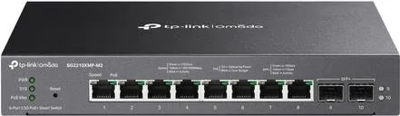 TP-Link Omada SG2210XMP-M2 - Managed L2 L2+ Netzwerk-Switch, 2.5G Ethernet mit Power over Ethernet (PoE) für leistungsstarke Netzwerklösungen
