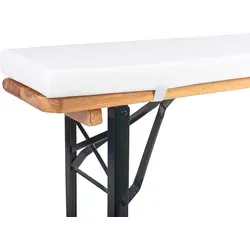 TexDeko® Bierbankauflage gepolstert XL 220x25x4cm - Hussen- & Überwurfsets: Hochwertige, waschbare Bierbankauflage mit doppelter Polsterhöhe für extra Sitzkomfort und optimale Befestigung durch Gummibänder.
